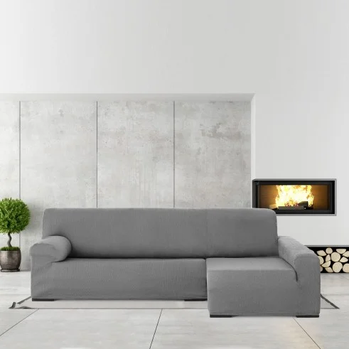Funda elástica para chaise longue Ulises | Ajuste impecable y textura decorativa