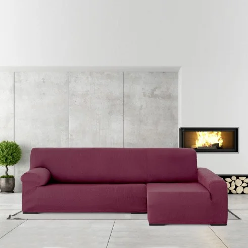 Funda elástica para chaise longue Ulises | Ajuste impecable y textura decorativa