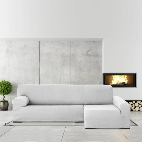 Funda elástica para chaise longue Ulises | Ajuste impecable y textura decorativa