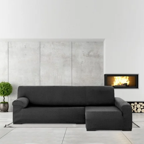 Funda elástica para chaise longue Ulises | Ajuste impecable y textura decorativa
