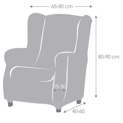 Funda elástica para sillón orejero modelo Ulises