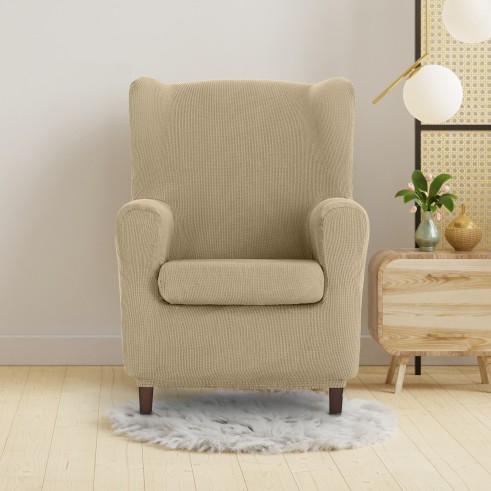 Funda elástica para sillón orejero Ulises | Elegancia atemporal con protección moderna