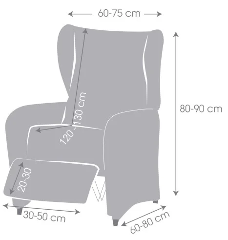 Funda elástica para sillón relax modelo Ulises
