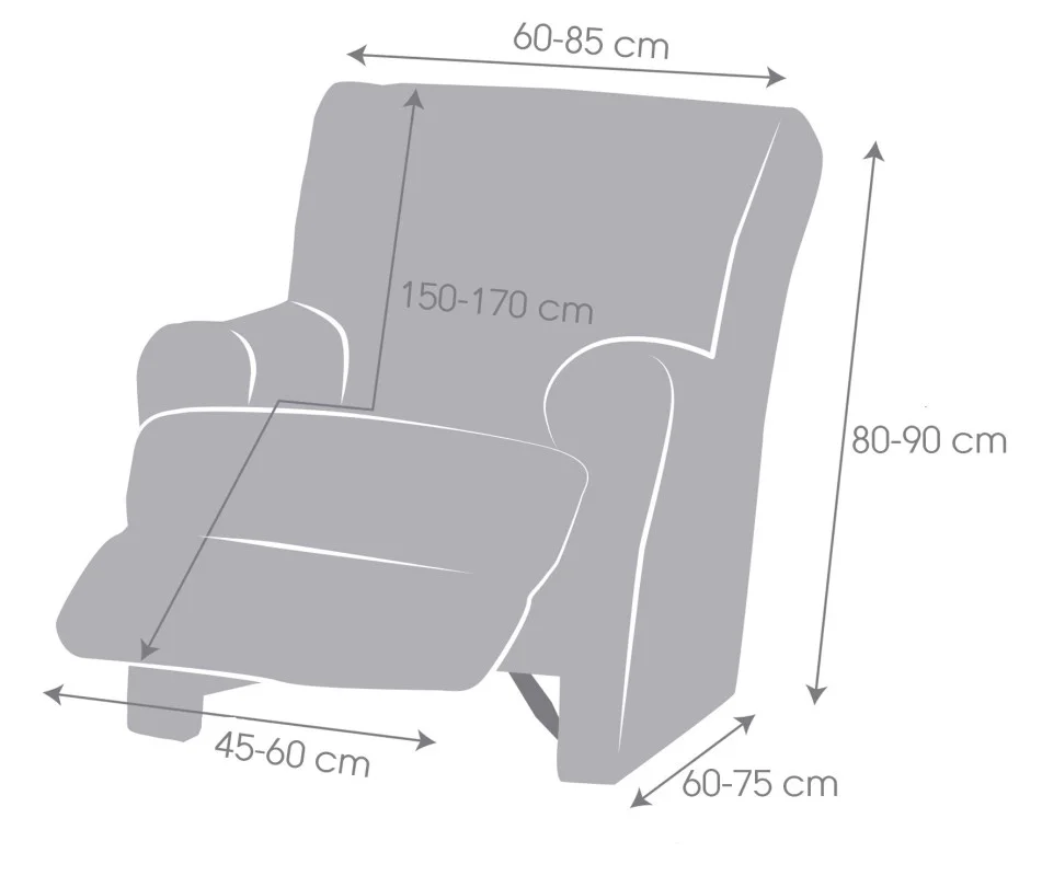 Funda elástica para sillón relax pies juntos modelo Ulises Funda elástica para sillón relax pies juntos modelo Ulises